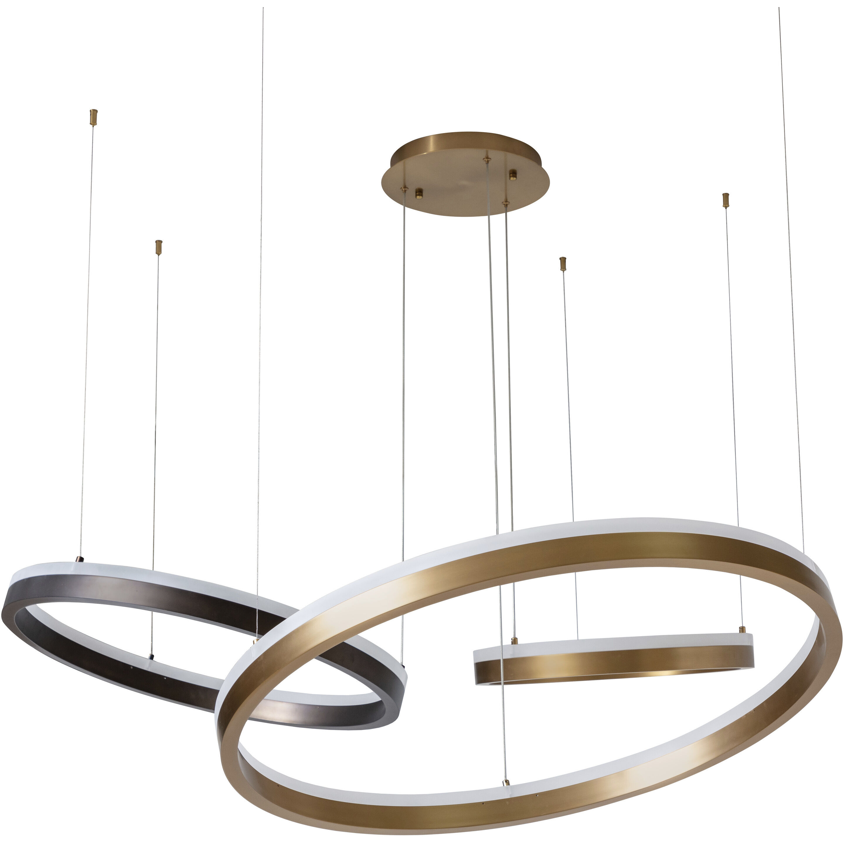 Saphira LED Brushed Gold / Bronze / Silver Chandelier Ceiling Light